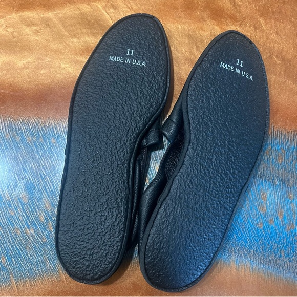 Vintage Ripon Deerskin leather slipper black size 11 made in USA new - Picture 6 of 12
